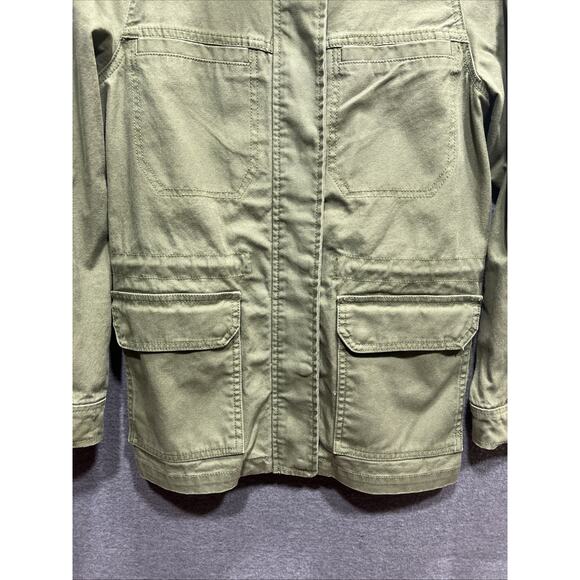 Madewell Utility Jacket Military Field Fleet Full Zip Olive Green Womens Size XS - Picture 4 of 12